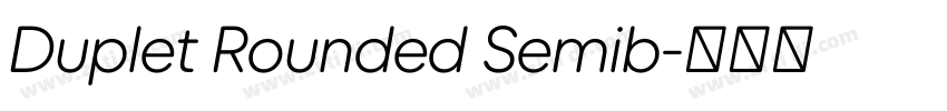 Duplet Rounded Semib字体转换